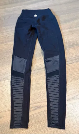 Alo High Waisted Moto Leggings Size Small to Medium thumbnail 1