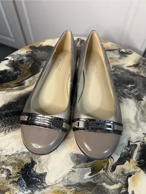 Naturalizer Metallic Pewter Cap Toe Ballet Flats thumbnail 7