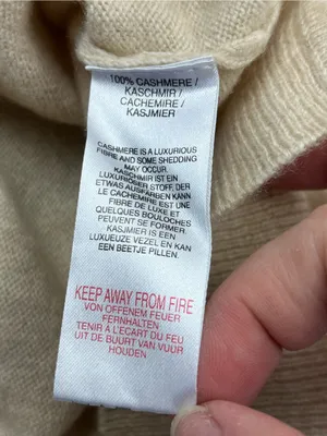Brodie‎ Cashmere 100% Cashmere Sparkle Lip Cream Black Sweater Womens XS *FLAWED thumbnail 3