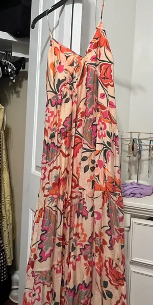 MSK Printed V-Neck Floral Maxi Dress thumbnail 1