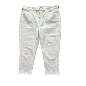 Madewell the high-rise slim crop boyfriend Jeans size 35 White Spring Summer thumbnail 2