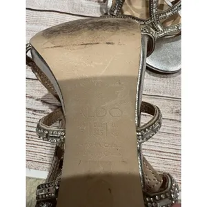 ALDO Norta Sparkling Stilettos Glass Mirror Caged Heels Sandal 4” Pumps 7 thumbnail 10