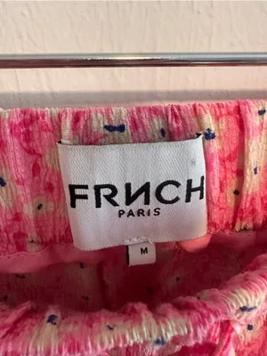 FRNCH Brittany Wide Legs In Pink Floral Pattern Sz M thumbnail 5