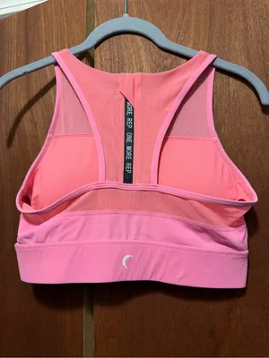 ZYIA ACTIVE Neon Coral Flower Power All Star Sports Bra thumbnail 3