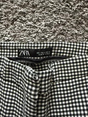 Zara Black & White Houndstooth Pants thumbnail 3