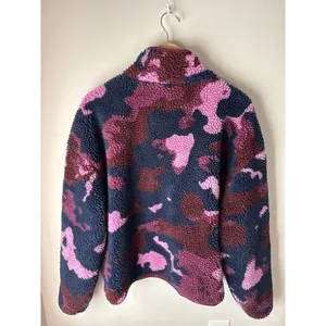 Fabletics Tahoe Teddy Jacket Glitch Camo Merlot XL thumbnail 2