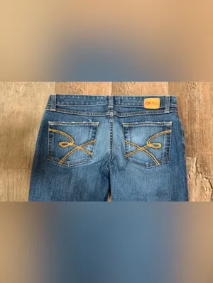 BKE Dark Blue Bootcut Jeans with Contrast Stitching thumbnail 8