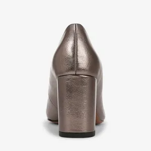 Franco Sarto Giovanna Pump- Pewter Metallic Faux Leather- Size 8.5M thumbnail 3