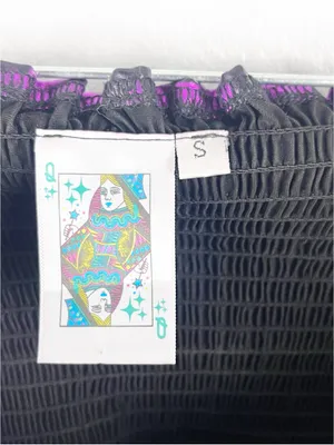 QUEEN OF SPARKLES Metallic Smocked Pull On Waistband Ruffle Mini Skirt Small thumbnail 3