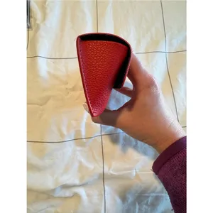 GUESS Red Pebbled Leather Glasses Case thumbnail 2