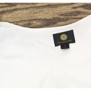 NEW JM Collection Womens ie Sleeve Shirt Top White S thumbnail 5