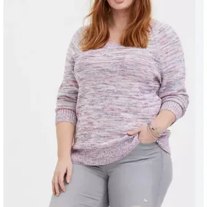 Torrid pink Multicolored Marled Knit‎ Sweater Top 2XL boho whimsigoth Y2K fairy thumbnail 2