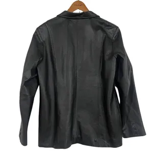 John Paul Richard Leather Womens‎ Blazer Black Genuine Leather Size 14 Classic thumbnail 2