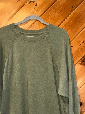 Aerie Heather green oversized crewneck sweatshirt thumbnail 2