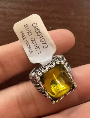 Free people Elegant Silver and Yellow Stone Ring thumbnail 1