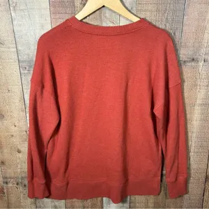 Oversized Rust Crewneck Sweatshirt Medium Relaxed Fit Soft Autumn Cozy Pullover thumbnail 6