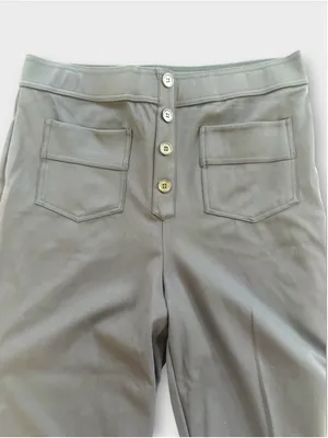 Halara Size L High Waisted Pockets Straight Leg Casual Pants Black thumbnail 5