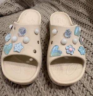 Crocs Classic Platform Slides with Charms  thumbnail 1