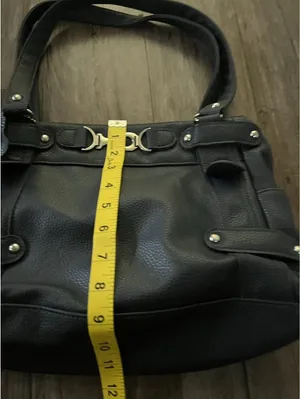 VTG Y2K Black Horsebit Hardware Shoulder Bag Genuine Leather thumbnail 6