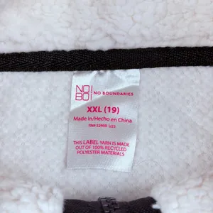 No Boundaries Womens XXL Cream Sherpa Fleece Quarter Zip Pullover Jacket thumbnail 3