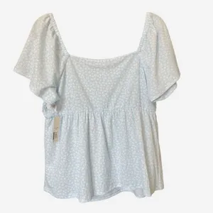 No Boundaries Blue Baby Flower Smocked Baby Doll Top XXL thumbnail 4