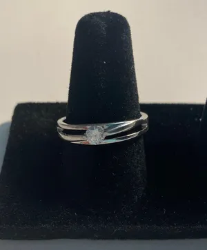 Silver Diamond Ring thumbnail 1