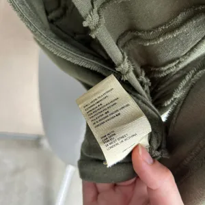 Maeve by Anthropologie Olive Green Striped V-Neck Blouse Longsleeve Size XS thumbnail 7