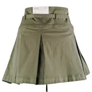 American Eagle Low-Rise Mini Skort A Line Pleated Tie Belt Olive Green Sz. 14 thumbnail 3