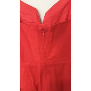 Revolve Lovers + Friends Wendy Linen Mini Dress Size Small Red Cocktail 1757 thumbnail 7