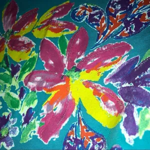 Lauren Ralph Lauren Floral Blue Sequenced Tshirt thumbnail 3