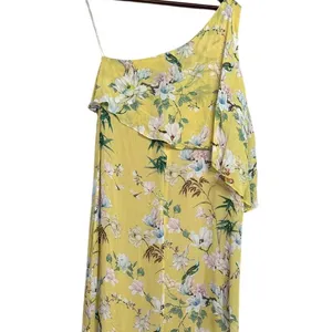 Slate & Willow Floral One Shoulder Hi Low Popover Bodice Maxi Dress 4 Yellow thumbnail 7