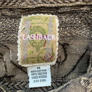 Vintage Flashback‎ Vest Metallic Brown Floral Detail Lace Embroidered High Neck thumbnail 9