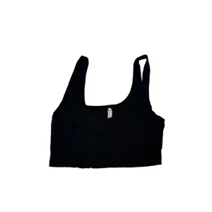 Free People Intimately Black Square Neck Corset Seam Crop‎ Top Small thumbnail 2