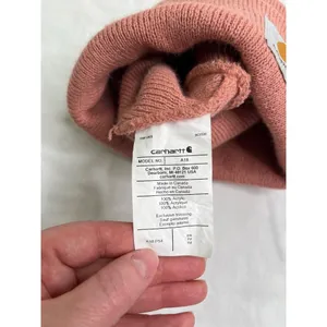 Carhartt Knit Cuffed Beanie Hat Pink OS A18 thumbnail 3