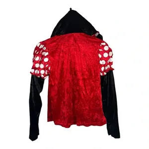 Disney Minnie Mouse Costume Hoodie Adult Small Red Polka‎ Dot 3D Ears Bow Zip Up thumbnail 7