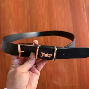 Juicy Couture Black Belt with Gold Accents L/XL thumbnail 2