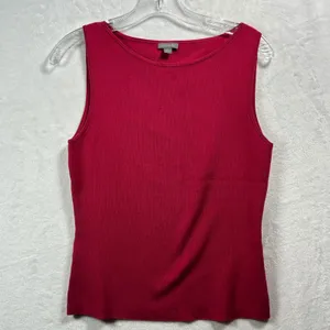 Ann Taylor Womens Medium Raspberry Red Silk Blend Cardigan and Shell Twin Set‎ thumbnail 7