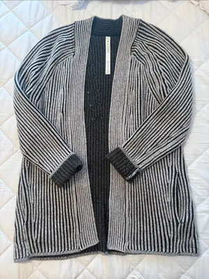 lululemon Restore Wrap Cardigan Black/Gray thumbnail 1