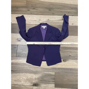 Tyler Gillis Suit Size 8 Purple Vintage 2‑Piece Sleeveless Dress and Blazer Set thumbnail 13