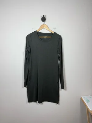 Athleta Uptempo Dress Long Sleeve Travel Work Dress Pockets Grey Size S thumbnail 4