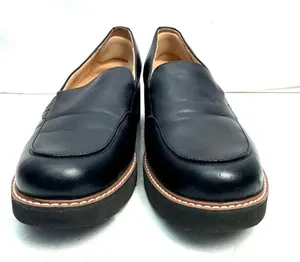 Naturalizer Black Cabaret Faux Leather Lug Sole Loafers Platform Heels Size 10 thumbnail 2