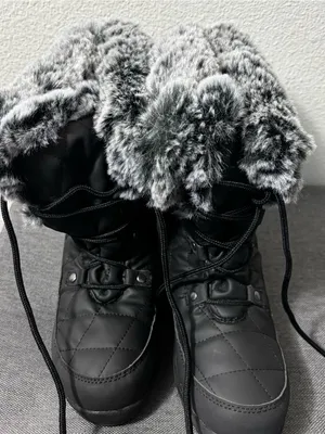 ArcticShield Waterproof Snow Boots Black Faux Fur Size 6 thumbnail 3