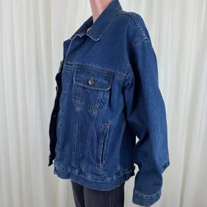 Women's Natural Identity Denim Jean Jacket Y2K Trucker Blue Sz XL 20 thumbnail 3