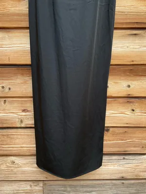 Mac Duggal Black Size 4 Feather Trim 1/4 Sleeve Long Column Gown Dress thumbnail 7