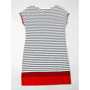 Boden Paulina Jersey Midi Dress US 8R Striped Cotton Coastal Preppy Breton thumbnail 9