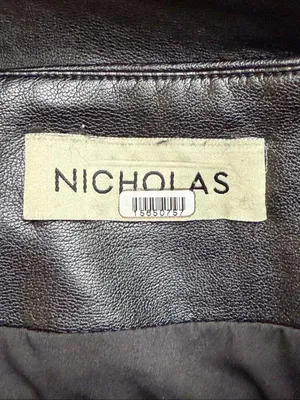 Nicholas Black Faux Leather Cargo Midi Skirt Size US 0 Side Slit (9268) thumbnail 6