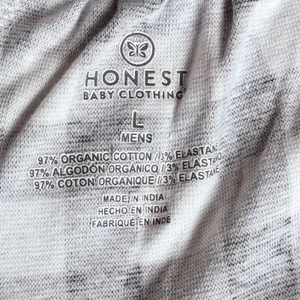 Honest Baby Clothing Black/White Matching Pajama Set Organic Cotton Men L Wmn S thumbnail 11
