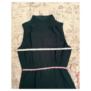 Lulus Classic Elegance Emerald Chiffon Sleeveless Mock Neck Maxi Dress Small thumbnail 7
