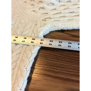 J.Crew Cream Openwork Cable Knit Cotton Sweater Bell Sleeve Large thumbnail 9