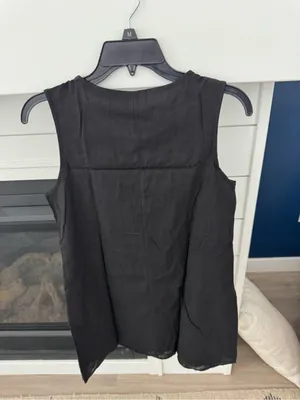 ROSA CLOTHING Minimalist Lace-Up Splice Vest Dress Black Small New thumbnail 4